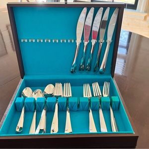 Tiffany Blue Fabric Lined Silverware  Box  for all your finest silverware